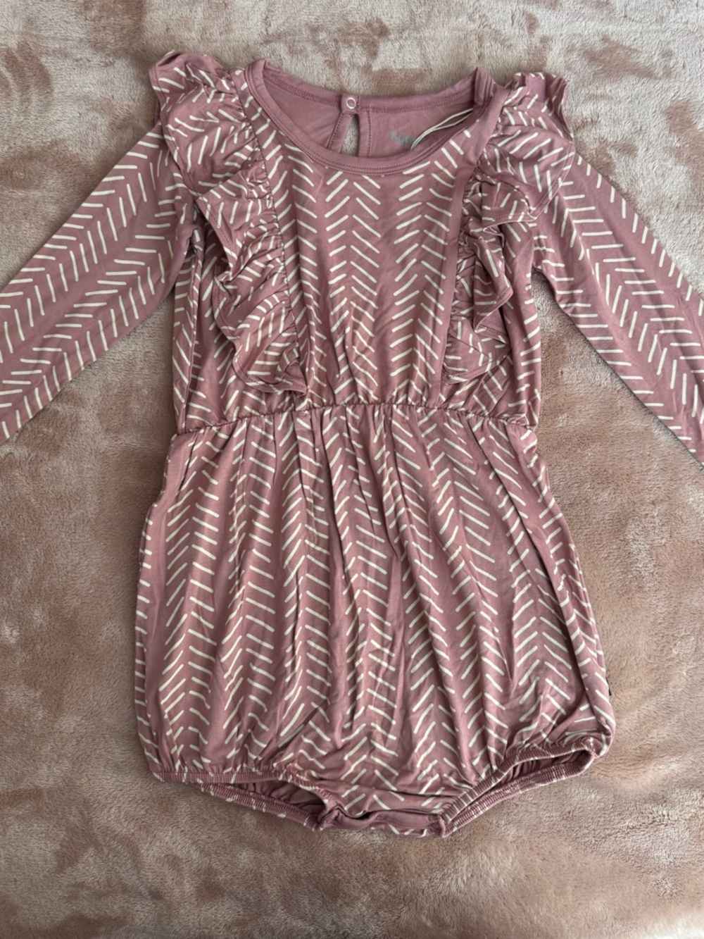 NWT Kyte Baby Pink Bamboo Toddler Girls Romper Onesie, Size 4T